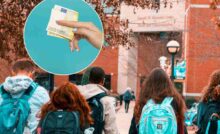 Studenti vanno a scuola banconota 200 euro