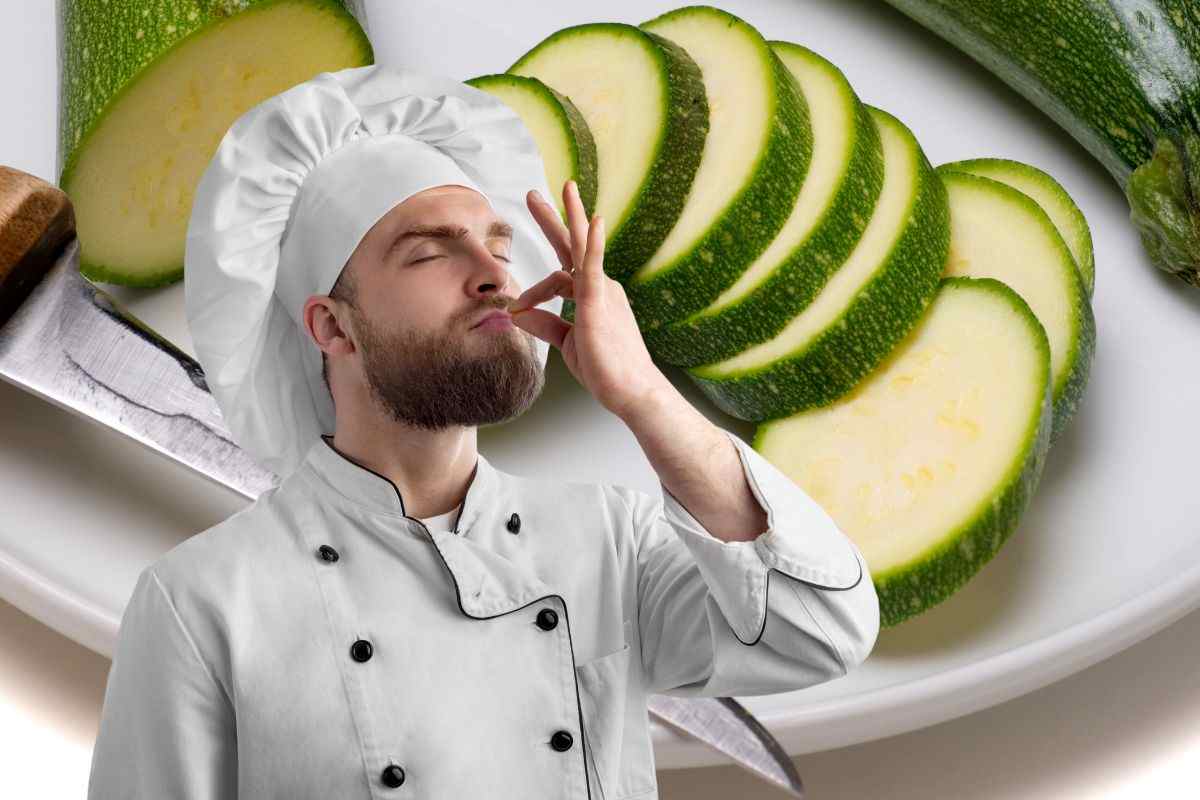 Zucchine tagliate a fette sottili