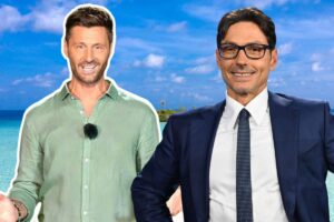 filippo bisciglia e pier silvio berlusconi sfondo isola